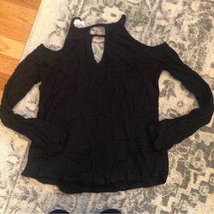 Cold shoulder long sleeve shirt